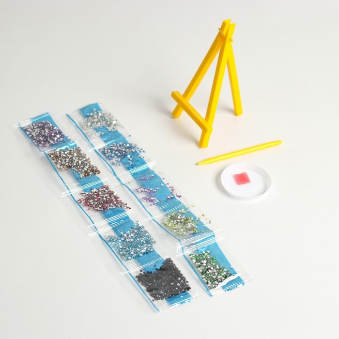 Алмазная мозаика с частичным заполнением на подставке &laquo;Павлин&raquo;, 13 х 19 см, картон