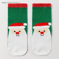 Носки детские &laquo;Мороз красный нос&raquo;, цвет зелёный, размер 18-20