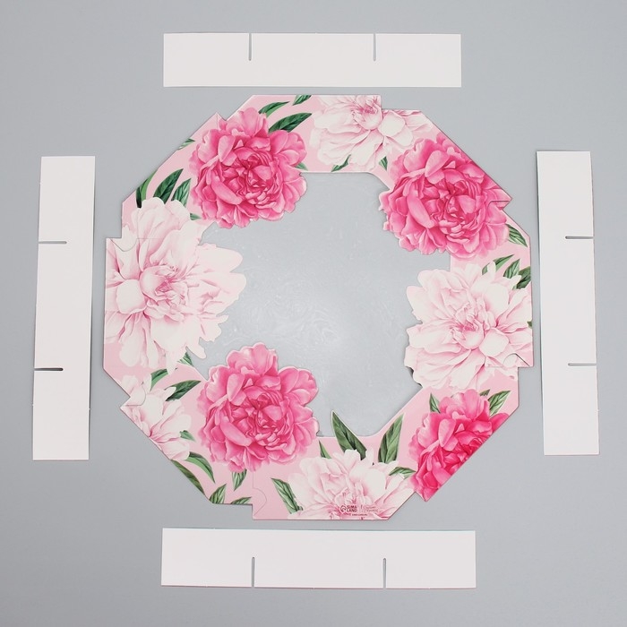 Коробка кондитерская складная, упаковка &laquo;Пионы&raquo;, 29 х 29 х 5 см