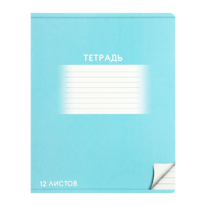 Комплект тетрадей из 10 штук, 12 листов в линию Calligrata Комплект тетрадей из 10 штук, 12 листов в линию Calligrata "Школьная. Голубая", обложка мелованный картон, ВД-лак, блок №2, белизна 75% (серые листы)