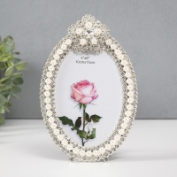 Фоторамка металл, стекло 10х15 см "Жемчужное колье" стразы 2х12,2х19 см Фоторамка металл, стекло 10х15 см "Жемчужное колье" стразы 2х12,2х19 см