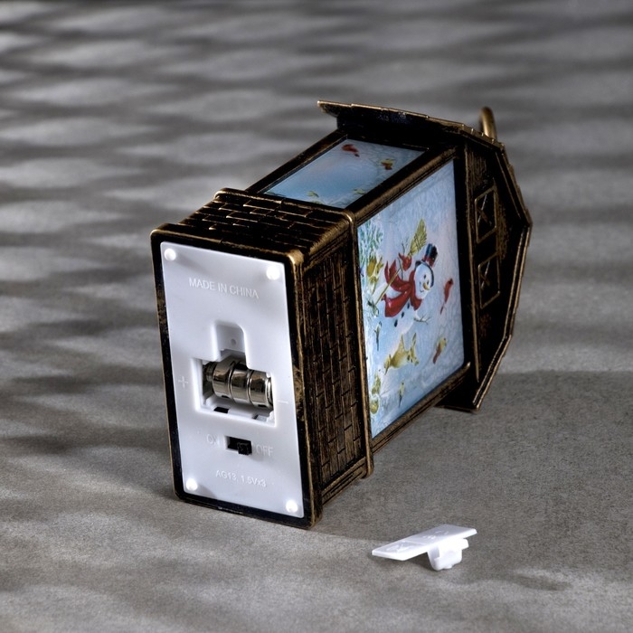 Светодиодная фигура &laquo;Снеговик и звери&raquo; 7.5 &times; 14 &times; 4.2 см, пластик, батарейки AG13х3 (в комплекте), свечение тёплое белое