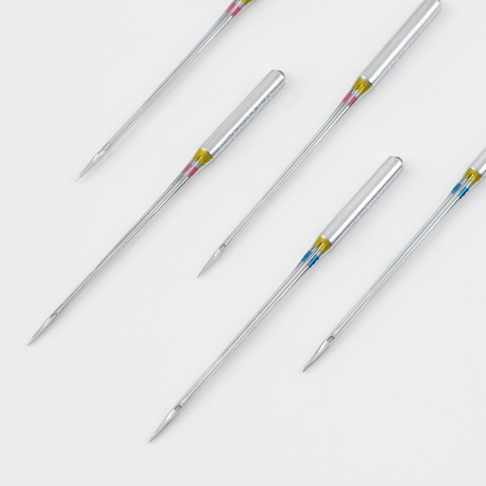 Иглы для бытовых швейных машин, для стрейч-ткани, №75-90, 5 шт