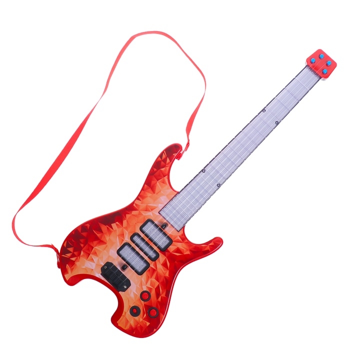 Музыкальная гитара «Рок звезда», звук, свет, цвет красный Музыкальная гитара «Рок звезда», звук, свет, цвет красный
