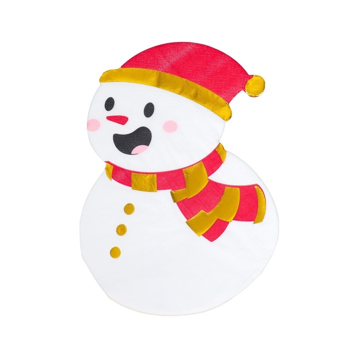 Новогодние салфетки бумажные «Снеговик», 2 слоя, 20 шт. Новогодние салфетки бумажные «Снеговик», 2 слоя, 20 шт.