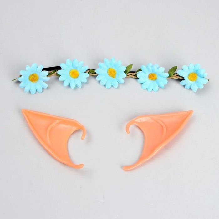 Хэллоуин. Карнавальный набор &laquo;Эльфийка&raquo;, венок, уши