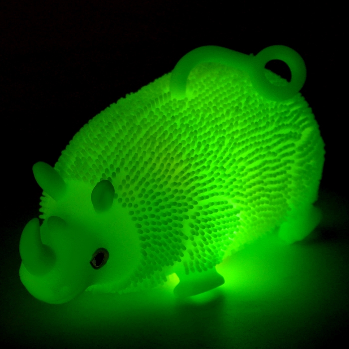 Ёжка «Носорог» световой, цвета МИКС Ёжка «Носорог» световой, цвета МИКС