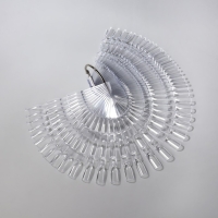 Палитра для лаков на кольце, форма квадрат, 50 шт по 3 ногтя, цвет прозрачный