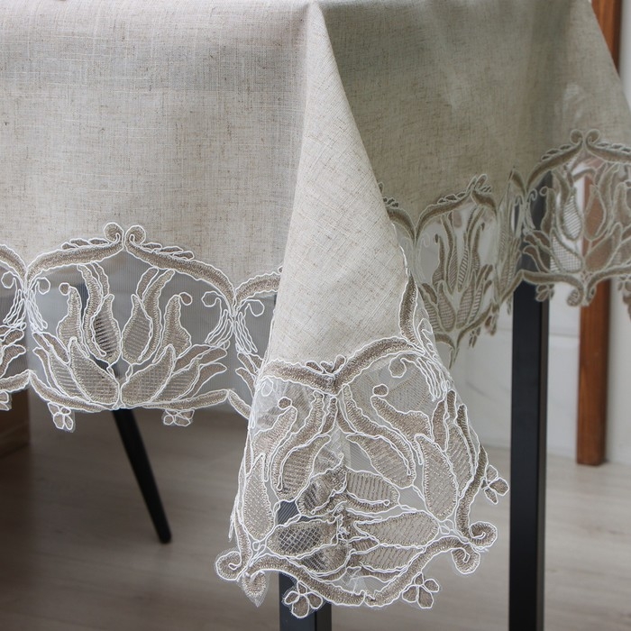 Скатерть Этель &laquo;Ажурная&raquo;, 150 х 220 &plusmn;5 см, п/э