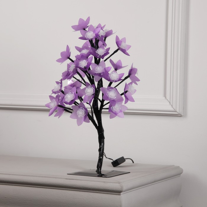 Светодиодный куст &laquo;Розы большие&raquo; 30 см, 32 LED, мигание, 220 В, свечение мульти (RG/RB)