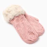 Варежки женские, цвет розовый, размер 25 Варежки женские, цвет розовый, размер 25