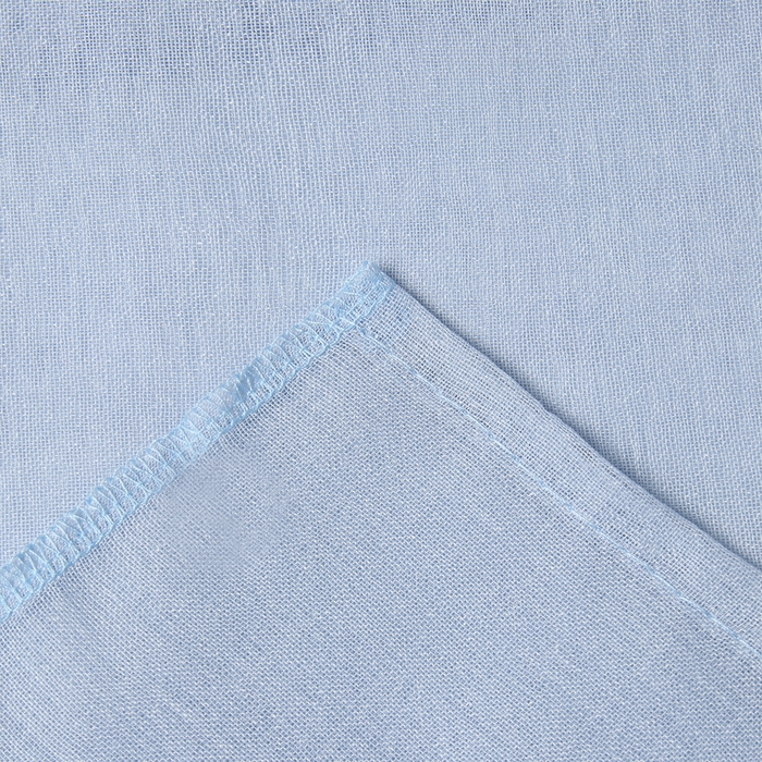 Штора-тюль для кухни Witerra Лен 140х180см, голубой , вуаль, пэ100%