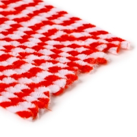 Проволока синельная двухцветная, набор 50 шт., белый и красный цвет