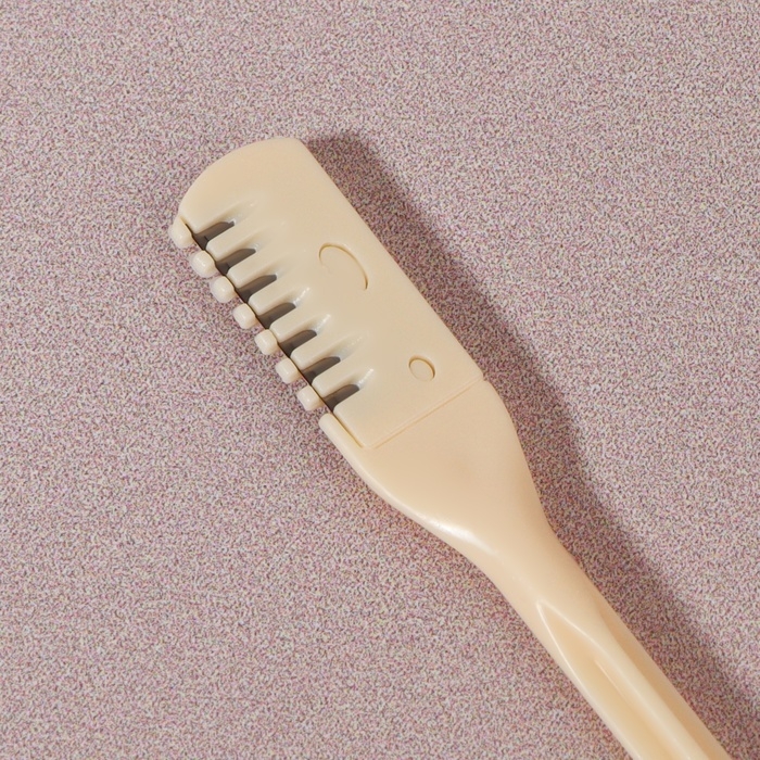 Бритва для коррекции бровей, 8,5 &times; 0,8 см, набор &ndash; 3 шт, цвет бежевый