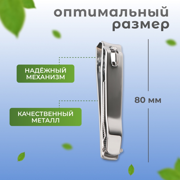 Кусачки - книпсер педикюрные, с пилкой, 8 см, на блистере, цвет серебристый Кусачки - книпсер педикюрные, с пилкой, 8 см, на блистере, цвет серебристый