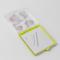 Игольница магнитная &laquo;Цветы&raquo;, с иглами, 7 &times; 8 см, цвет жёлтый