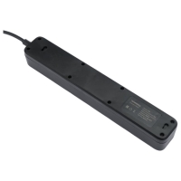 Сетевой фильтр Гарнизон 2.0 EPS-5-B-5, 5 р, 10А, 5м, ур.защиты 2+, черный