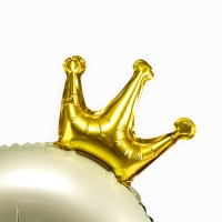 Шар фольгированный 42" «Цифра 8 с короной» на подставке, цвет взбитые сливки Шар фольгированный 42" «Цифра 8 с короной» на подставке, цвет взбитые сливки