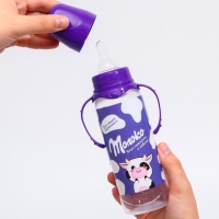 Бутылочка для кормления «Шоколадное молоко», классическое горло, 250 мл., от 0 мес., цилиндр, с ручками Бутылочка для кормления «Шоколадное молоко», классическое горло, 250 мл., от 0 мес., цилиндр, с ручками