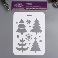 Трафарет пластиковый "Деревья" 16х22 см Трафарет пластиковый "Деревья" 16х22 см