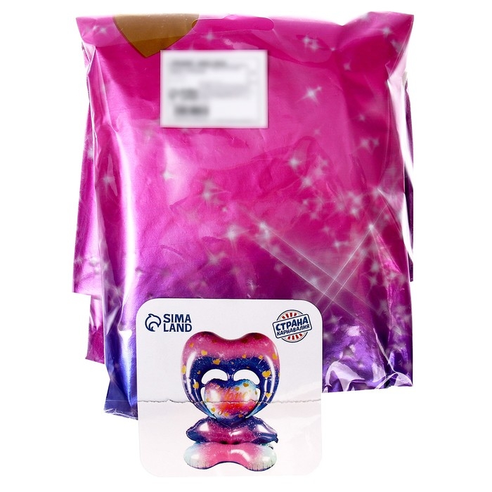 Шар фольгированный 63" &laquo;Сердце. Фиолетовый градиент&raquo;, на подставке, под воздух