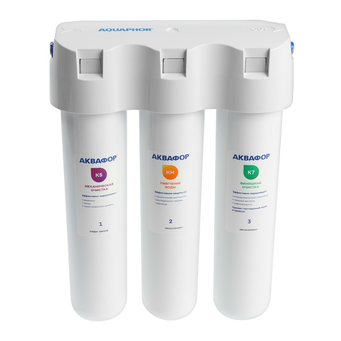 Водоочиститель Водоочиститель "Аквафор" Кристалл А, для жёсткой воды, 3-х ступенчатый