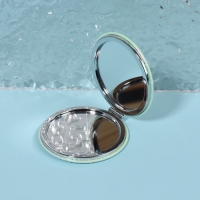 Зеркало складное &laquo;Крокодил&raquo;, d = 7,5 см, цвет жёлтый/зелёный