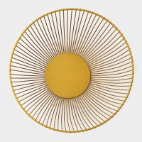 Фруктовница Доляна &laquo;Империя&raquo;, 24,5&times;24,5&times;14 см, золотой