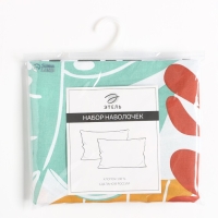 Комплект наволочек Этель Colored tropics (вид 1) 50х70 см - 2 шт, 100% хлопок, поплин