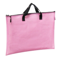 Папка для чертежей и рисунков A3, 420 х 330 х 20 мм, ПВХ, молния сверху, deVENTE Armour, розовая