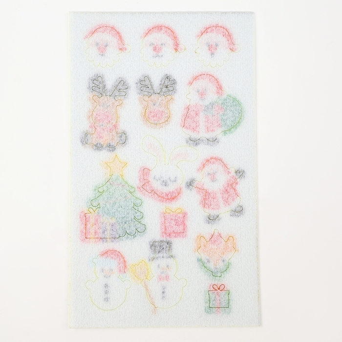 Наклейки из фетра &laquo;Новогоднее настроение&raquo;, 11 х 18,5 см, 14 шт