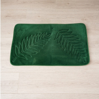 Коврики для ванной и туалета Доляна &laquo;Тропики&raquo;, 2 шт: 40&times;50 см, 50&times;80 см, цвет зелёный