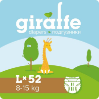 Подгузники &laquo;Lovular&raquo; Giraffe, 8-15кг, 52 шт