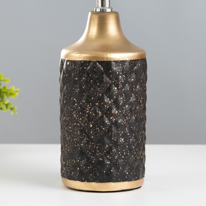 Настольная лампа Настольная лампа "Аннет" E14 40Вт черный-золото 23х23х41 см RISALUX