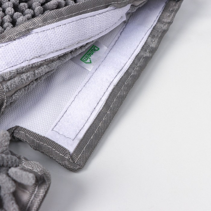 Насадка для плоской двусторонней швабры Доляна, 40&times;14 см, микрофибра, букли, цвет МИКС