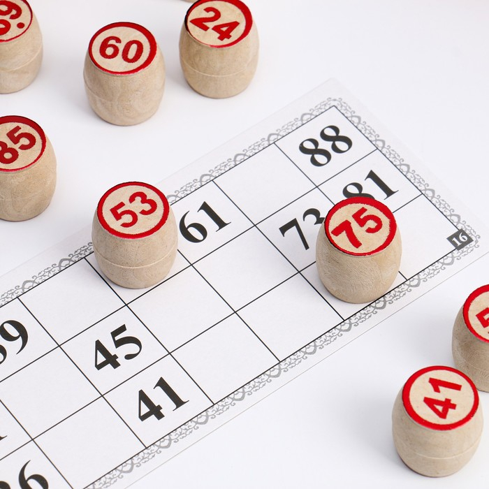 Русское лото деревянное, игра настольная подарочное Русское лото деревянное, игра настольная подарочное "Ларец", 24 карточки, 21 х 7.5 см