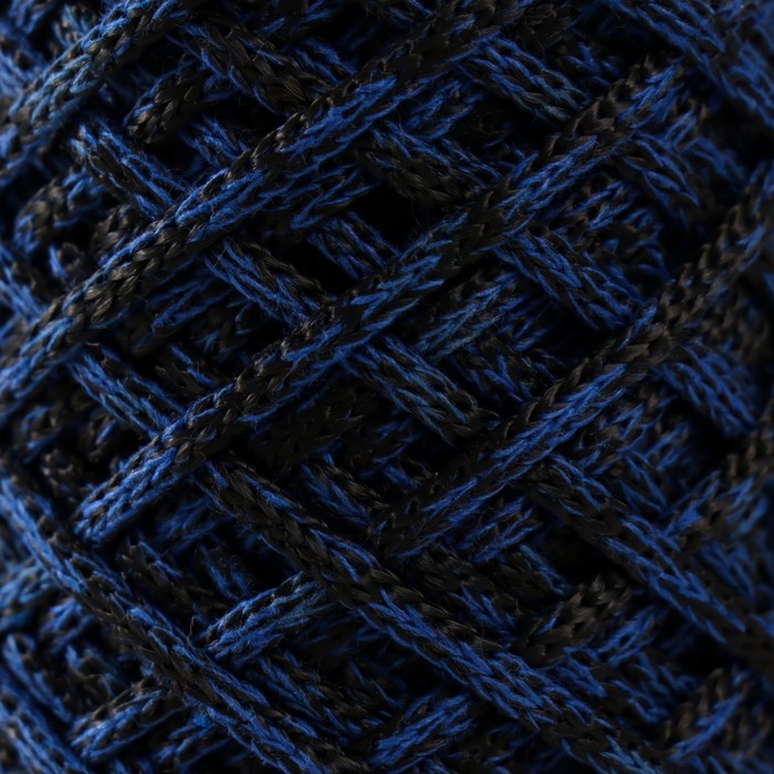Шнур для вязания 35% хлопок,65% полипропилен 3 мм 85м/160&plusmn;10 гр (Сапфир/черный)