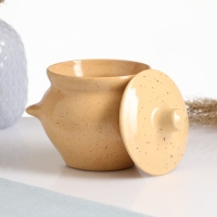 Горшок керамический для запекания №5 с ручками, 0,5л / 10х10,5см, каракум Горшок керамический для запекания №5 с ручками, 0,5л / 10х10,5см, каракум