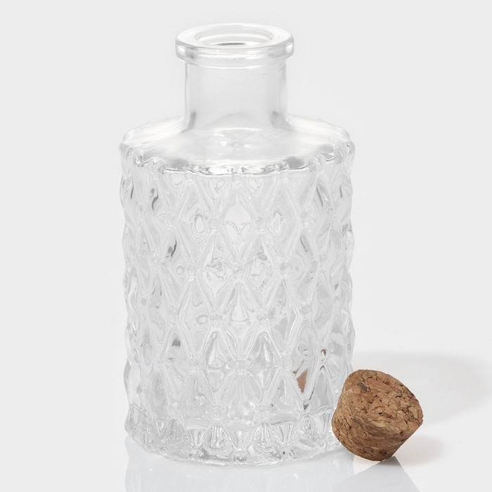 Набор баночек стеклянных для специй с пробковой крышкой Доляна &laquo;Парфе&raquo;, 130 мл, 11,5&times;5,5 см, 12 шт