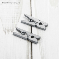 Набор декоративных прищепок в серебре, 50 шт., размер: 2,5 см