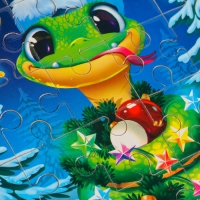 Пазл для детей магнитный деревянный «Новый год! Змея», 21 х 15 см, символ года 2025 Пазл для детей магнитный деревянный «Новый год! Змея», 21 х 15 см, символ года 2025