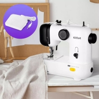 Швейная машина Kitfort КТ-6056, 9 Вт, 12 операций, полуавтомат, бело-чёрная