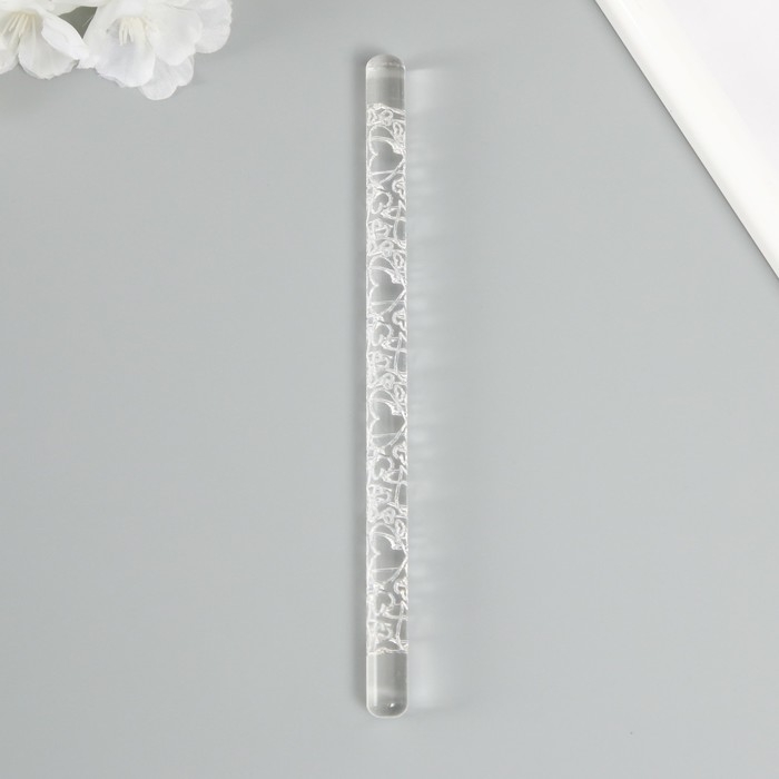 Скалка для творчества акрил Скалка для творчества акрил "Сердца" 16х1 см