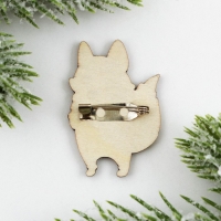 Значок в коробочке новогодний &laquo;Лисенок&raquo; на Новый год 2,7 х 4 см