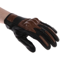 Перчатки мотоциклетные с защитными вставками, кожаные, размер L, коричневые Перчатки мотоциклетные с защитными вставками, кожаные, размер L, коричневые