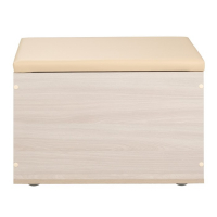 Пуф Герда, 600х355х432, Ясень шимо светлый/Экокожа бежевая