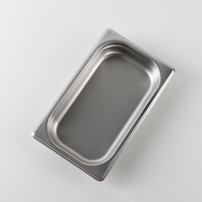 Гастроёмкость 1/4 из нержавеющей стали, 40 мм, 26,4&times;16&times;4 см, толщина 0,8 мм