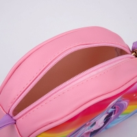 Сумка детская для девочки "Единорог на радуге", искусственная кожа, с брелком, 18х15х2 см Сумка детская для девочки "Единорог на радуге", искусственная кожа, с брелком, 18х15х2 см