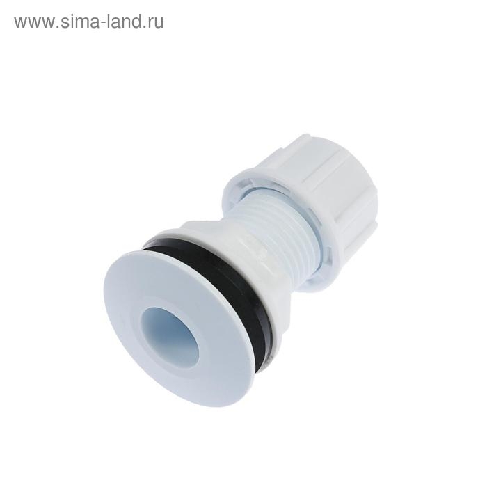 Штуцер MasterProf ИС.130975, 1/2 Штуцер MasterProf ИС.130975, 1/2", для емкостей, с прокладкой, пластиковый