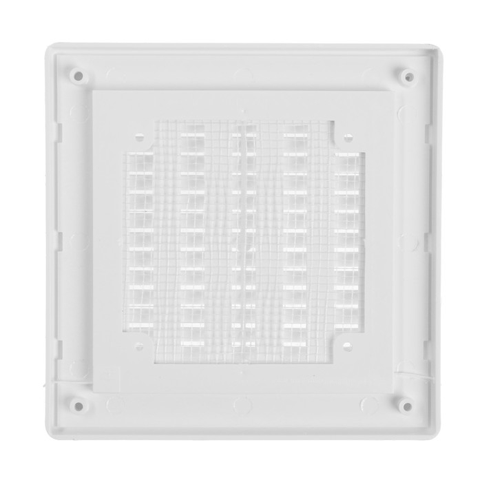 Решетка вентиляционная ZEIN Люкс ЛРР162В, 162 х 162 мм, с сеткой, разъемная, регулируемая